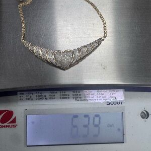 Gold and Diamond Heart Necklace 6.39 DWT